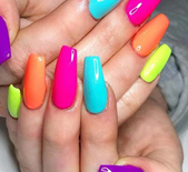 Multicolored Manicures Nail Art