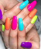 Multicolored Manicures Nail Art