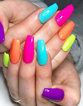 Multicolored Manicures Nail Art