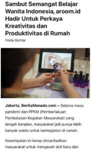 Media BeritaManado - Sambut Semangat Belajar Wanita Indonesia, aroom.id Hadir Untuk Perkaya Kreativitas dan Produktivitas di Rumah